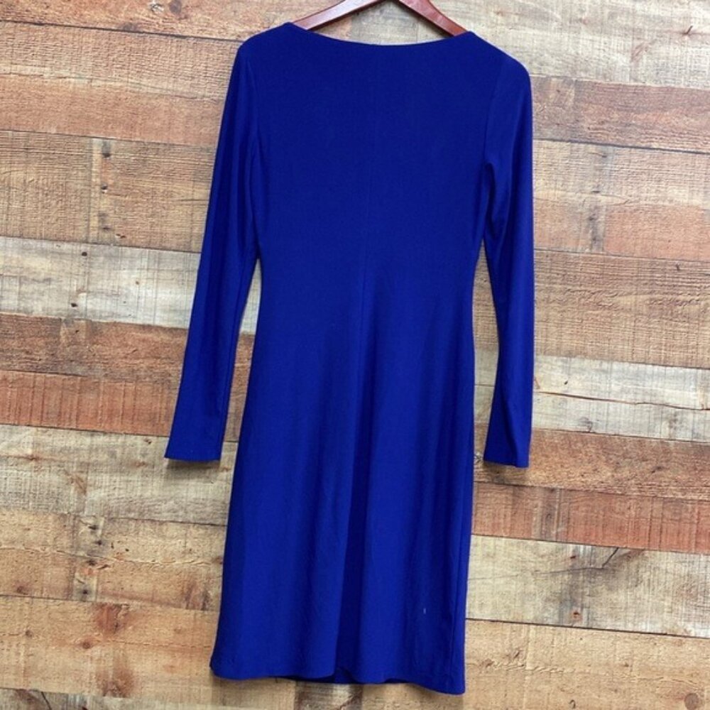 Ralph Lauren Dress Sapphire Blue Long Sleeve Dress size 4 - Picture 4 of 4